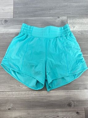 Lululemon Hotty Hot Shorts Electric Turquoise 4”